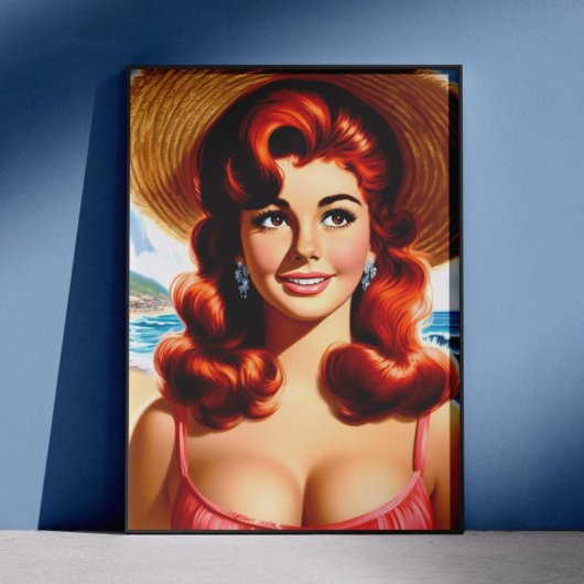 Poster Pin-up vintage d'été