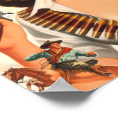 Poster Pin-up Western Vintage (Coin)