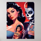 Poster Pin-ups tatoués Old School (Devant)