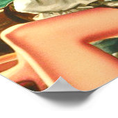 Poster Pin vintage vers le haut (Coin)