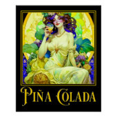 Poster Pina Colada Art Nouveau (Devant)