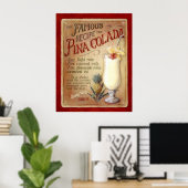 Poster Pina colada recette (Bureau à domicile)