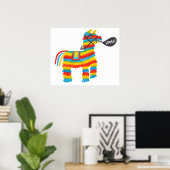 Poster Piñata Donkey HOLA Aquarelle Art (Bureau à domicile)