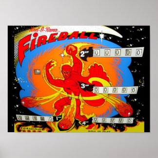 Poster Pinball Fireball