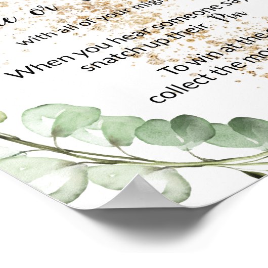 Poster Pince à linge pancarte de jeu de douche Herbal (Coin)