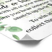 Poster Pince à linge Panneau de jeu de douche Eucalyptus (Coin)