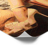 Poster Pinceau de mode vintage (Coin)