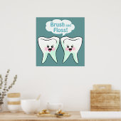 Poster Pinceau et peinture (Cuisine)