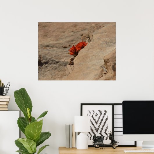 Poster Pinceau indien en roche à Sion (Bureau à domicile)