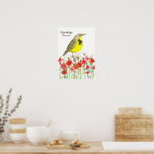 Poster Pinceau indien Meadowlark Wyoming (Cuisine)
