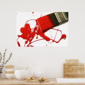 Poster Pinceau rouge (Cuisine)