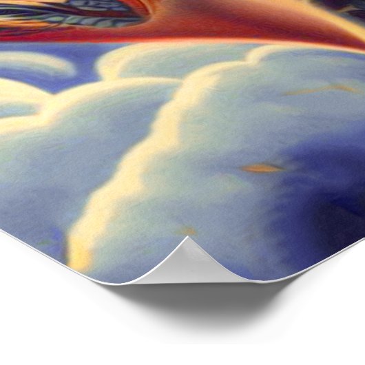 Poster Pinceau tatoué vintage (Coin)