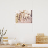 Poster Pinces à linge sur un fil (Cuisine)