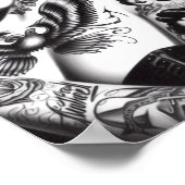 Poster Pinces à tatouage rétro (Coin)