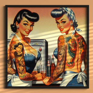 Poster Pinces Vintages tatouées
