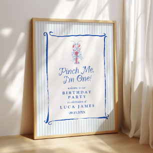 Poster Pincez-Moi, J'ai Un An Vieille Homard Bleu 1er Ann