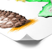 Poster Pine Arbre Fée avec cône de pin (Coin)