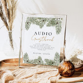 Poster Pine Festive Mariage Téléphone Guestbook signe