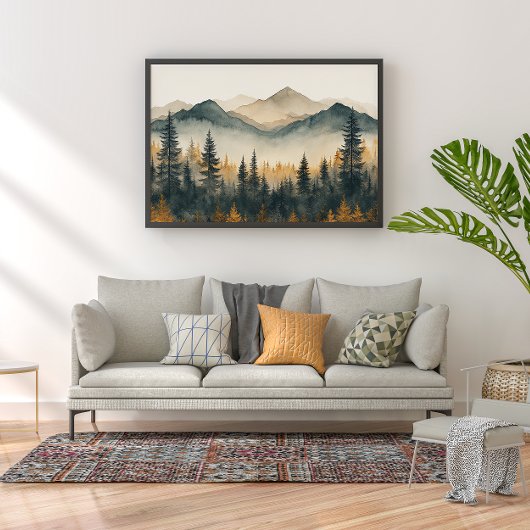 Poster Pine Forest Zen Minimalist Wall Art