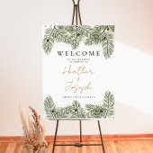 Poster Pine & Gold Noël Foliage Mariage festif