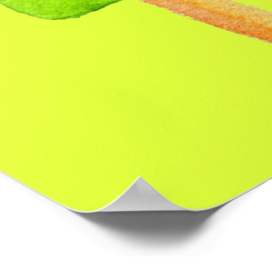 Poster Pine Lime popsicle pop art nourriture mignonne (Coin)