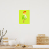 Poster Pine Lime popsicle pop art nourriture mignonne (Cuisine)