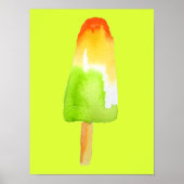 Poster Pine Lime popsicle pop art nourriture mignonne (Devant)