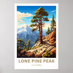 Poster Pine Lone Peak California Travel Print