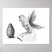 Poster Pine Tree Fairy with Pine Cône (Devant)