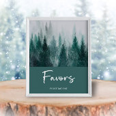 Poster Pine Tree Forest Aquarelle Vert faveurs