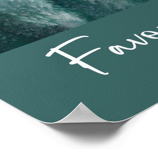 Poster Pine Tree Forest Aquarelle Vert faveurs (Coin)