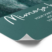 Poster Pine Tree Forest Aquarelle verte Mimosa Bar (Coin)