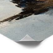 Poster Pine tree island in water landscape art print (Coin)