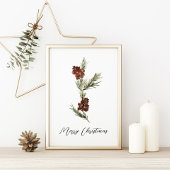 Poster Pine Tree Merry Chirtsmans