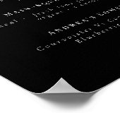 Poster Pine Tree Mountains Signature Boissons Bar Menu (Coin)