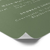 Poster Pine Tree Mountains Signature Boissons Bar Menu (Coin)