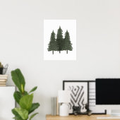 Poster Pine Trees Bois Nourriture Décor (Bureau à domicile)