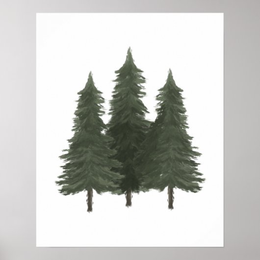 Poster Pine Trees Bois Nourriture Décor (Devant)
