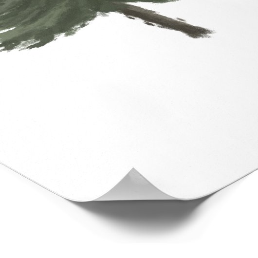 Poster Pine Trees Bois Nourriture Décor (Coin)