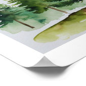 Poster Pine Trees Mur Art (Coin)