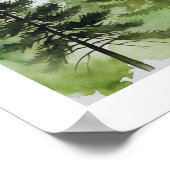 Poster Pine Trees Mur Art (Coin)