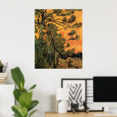 Poster Pine Trees Red Sky Setting Soleil par Vincent van  (Bureau à domicile)