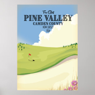 Poster Pine Valley Comté de Camden New Jersey USA Golf