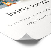 Poster Pine Woods Camping Diaper Baby shower de raffle Si (Coin)