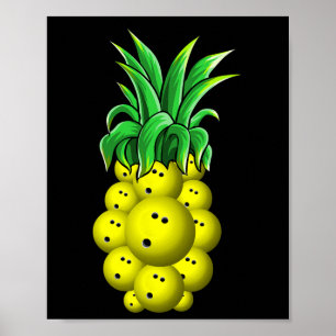 Poster Pineappa Hawaiian Bowling T Shirt Aloha Beach Gif