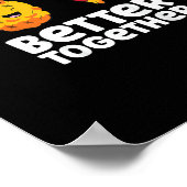 Poster Pineapple Pizza Better Together Fun Food Design  (Coin)