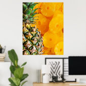 Poster Pineapple with Cut Pineapple Slices, Foodie, ZSSG (Bureau à domicile)