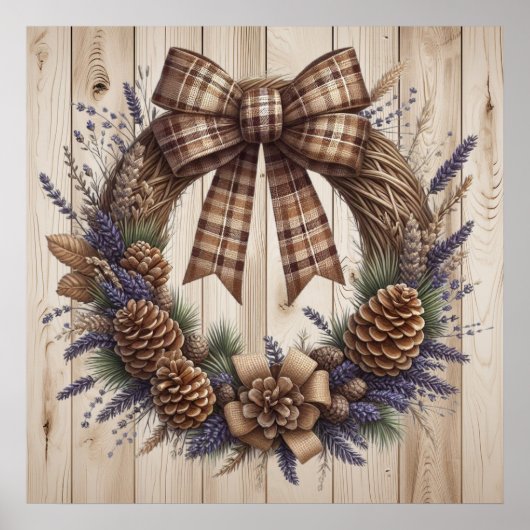 Poster Pinecone Wreath (Devant)