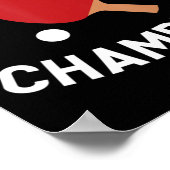 Poster Ping Pong Champion Table Tennis Lover Cadeau (Coin)