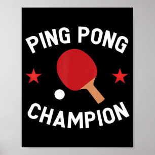 Poster Ping Pong Champion Table Tennis Lover Cadeau